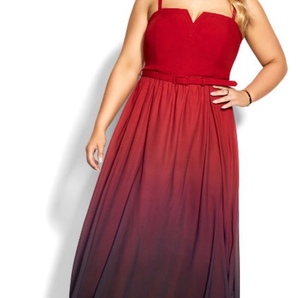 Ombré Lust Maxi Dress - Ruby - Size XXL/24 - Picture 7 of 14